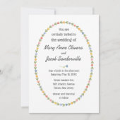 Moderne volkskunst bloemen bruiloft uitnodiging (Voorkant)