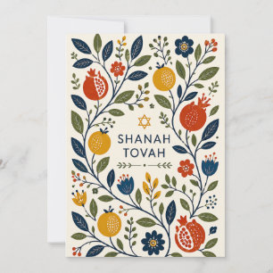 Moderne Volkskunst Shana Tovah Botanisch Kaart