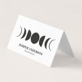 Moderne Volle Maan Yoga Instructeur Professioneel Visitekaartje (Voorkant)