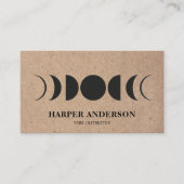 Moderne Volle Maan Yoga Instructeur Professioneel Visitekaartje (Voorkant)