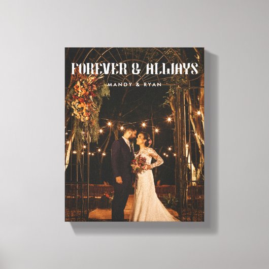 Moderne Volledige Foto Aangepaste bruiloft paar Canvas Afdruk (Voorkant)