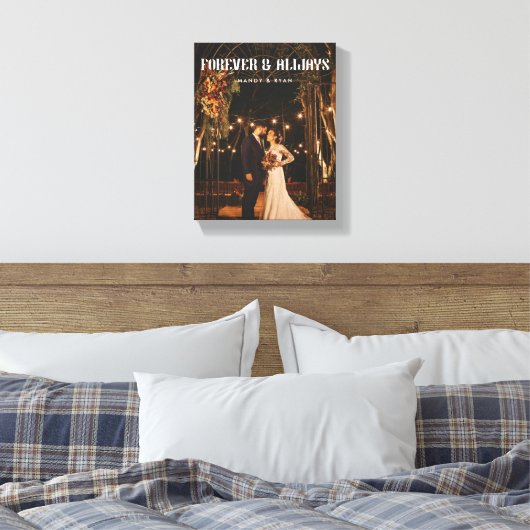 Moderne Volledige Foto Aangepaste bruiloft paar Canvas Afdruk (Insitu (Slaapkamer))