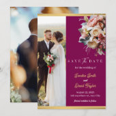 Moderne volledige foto dubbelzijdig Save the Date  (Voorkant / Achterkant)