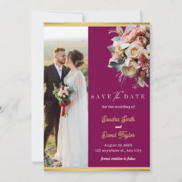 Moderne volledige foto dubbelzijdig Save the Date