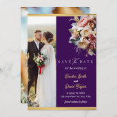Moderne volledige foto dubbelzijdig Save the Date (Voorkant / Achterkant)