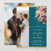 Moderne volledige foto dubbelzijdig Save the Date (Voorkant / Achterkant)