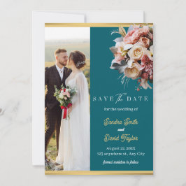 Moderne volledige foto dubbelzijdig Save the Date