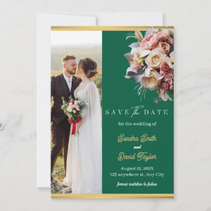 Moderne volledige foto dubbelzijdig Save the Date