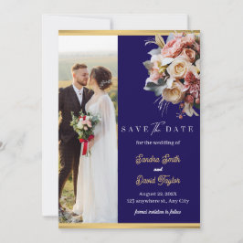 Moderne Volledige Foto Dubbelzijdige Save The Date