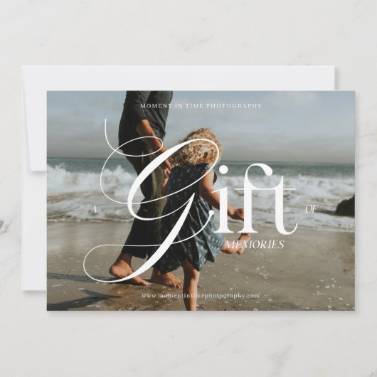 Moderne Volledige Foto Fotografie Cadeaubon (Voorkant)
