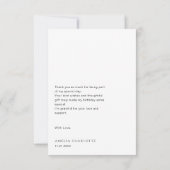 Moderne volledige foto-overlay kinderverjaardag bedankkaart (Achterkant)