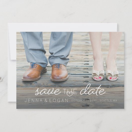 Moderne volledige foto Save the Date Kaart (Voorkant)