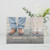 Moderne volledige foto Save the Date Kaart (Staand voorkant)