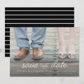 Moderne volledige foto Save the Date Kaart (Voorkant / Achterkant)