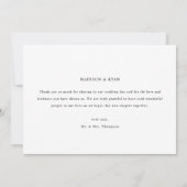 Moderne Volledige Foto Script Lettering Bruiloft Bedankkaart (Achterkant)