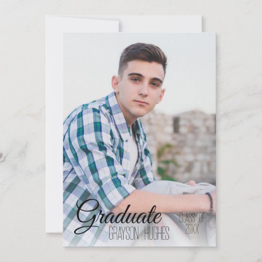 Moderne volledige foto stijlvolle Afstuderen aanko Kaart (Voorkant)