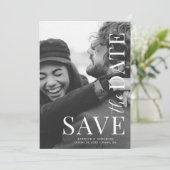 Moderne Volledige Foto Trouwkaart Save the Date (Staand voorkant)
