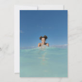 Moderne volledige foto verticale naam afstudeerfot aankondiging (Achterkant)