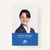 Moderne Volledige Foto Zakelijke ID Badge (Voorkant)
