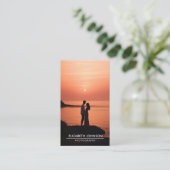 Moderne volledige fotofotografie minimalistisch visitekaartje (Staand voorkant)