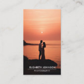 Moderne volledige fotofotografie minimalistisch visitekaartje (Voorkant)