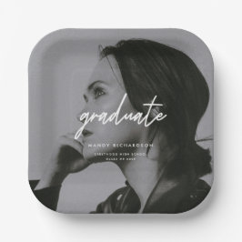 Moderne Volledige Fotoschrift Aangepaste Afstudeer Papieren Bordje