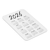 Moderne volledige jaarkalender 2023 magneet (Rechterzijde)