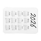 Moderne volledige jaarkalender 2023 magneet (Horizontaal)