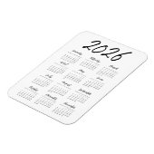 Moderne volledige jaarkalender 2023 magneet (Linkerzijde)
