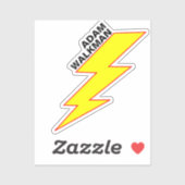 Moderne Volledige Naam (Bliksemschicht) Waterdicht Sticker (Vel)