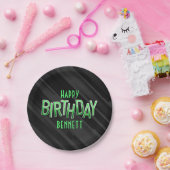 Moderne volwassen groene verjaardag papieren bordje (Feest)