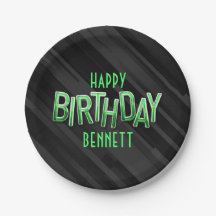 Moderne volwassen groene verjaardag