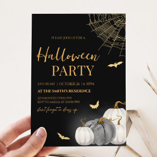 Moderne Volwassen Pompoen Halloween Party Kaart