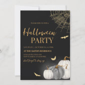 Moderne Volwassen Pompoen Halloween Party Kaart (Voorkant)