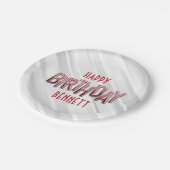 Moderne volwassen rode verjaardag papieren bordje (Gekanteld)