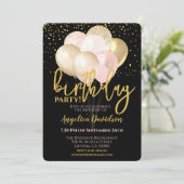 Moderne volwassen verjaardag Blush Roze Goud Kaart (Staand voorkant)