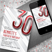 Moderne Volwassene 30e Verjaardag uitnodiging