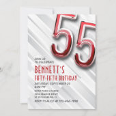 Moderne Volwassene 55e Verjaardag Uitnodiging (Voorkant)