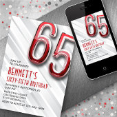 Moderne Volwassene 65e Verjaardag Uitnodiging