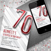 Moderne Volwassene 70e Verjaardag Uitnodiging