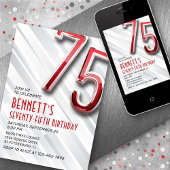 Moderne Volwassene 75e Verjaardag uitnodiging
