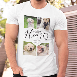 Moderne 'Voor altijd in onze harten' huisdier foto T-shirt
