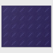 Moderne voor- en achternaam met monogram cadeaupapier (Vlak)