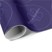 Moderne voor- en achternaam met monogram cadeaupapier (Rol Hoek)
