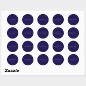 Moderne voor- en achternaam met monogram ronde sticker (Vel)