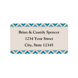 Moderne, voorbedrukte blauwe Adresetiketten voor k Etiket