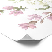 Moderne voorjaarsbruiloft met wilde bloemen poster (Hoek)