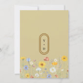 Moderne voorjaarsbruiloft met wilde bloemen save the date (Achterkant)