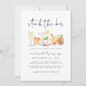 Moderne voorraad De Bar Douche Invitation Sjabloon Kaart (Voorkant)