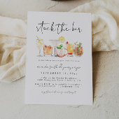 Moderne voorraad De Bar Douche Invitation Sjabloon Kaart